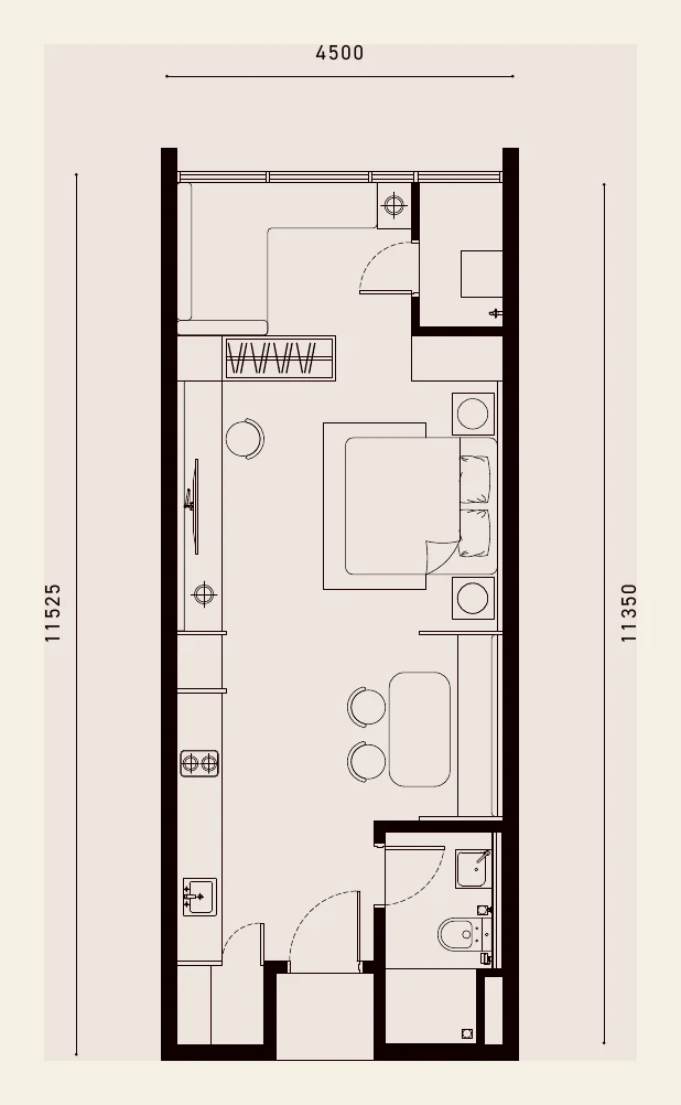 SOHO Type A floor plan